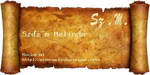 Szám Melinda névjegykártya